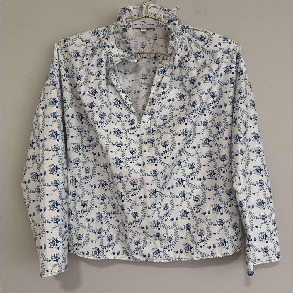 Never a Wallflower Floral Blouse